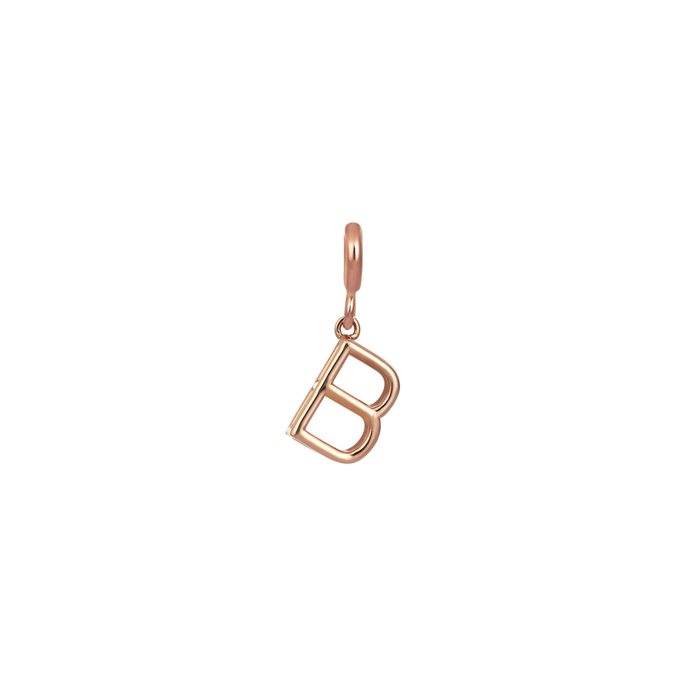 Small Initials Cube Charm - Gold