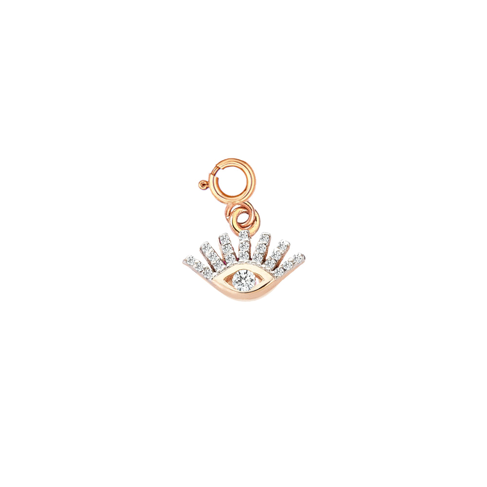 Evil Eye Charm - White Diamond