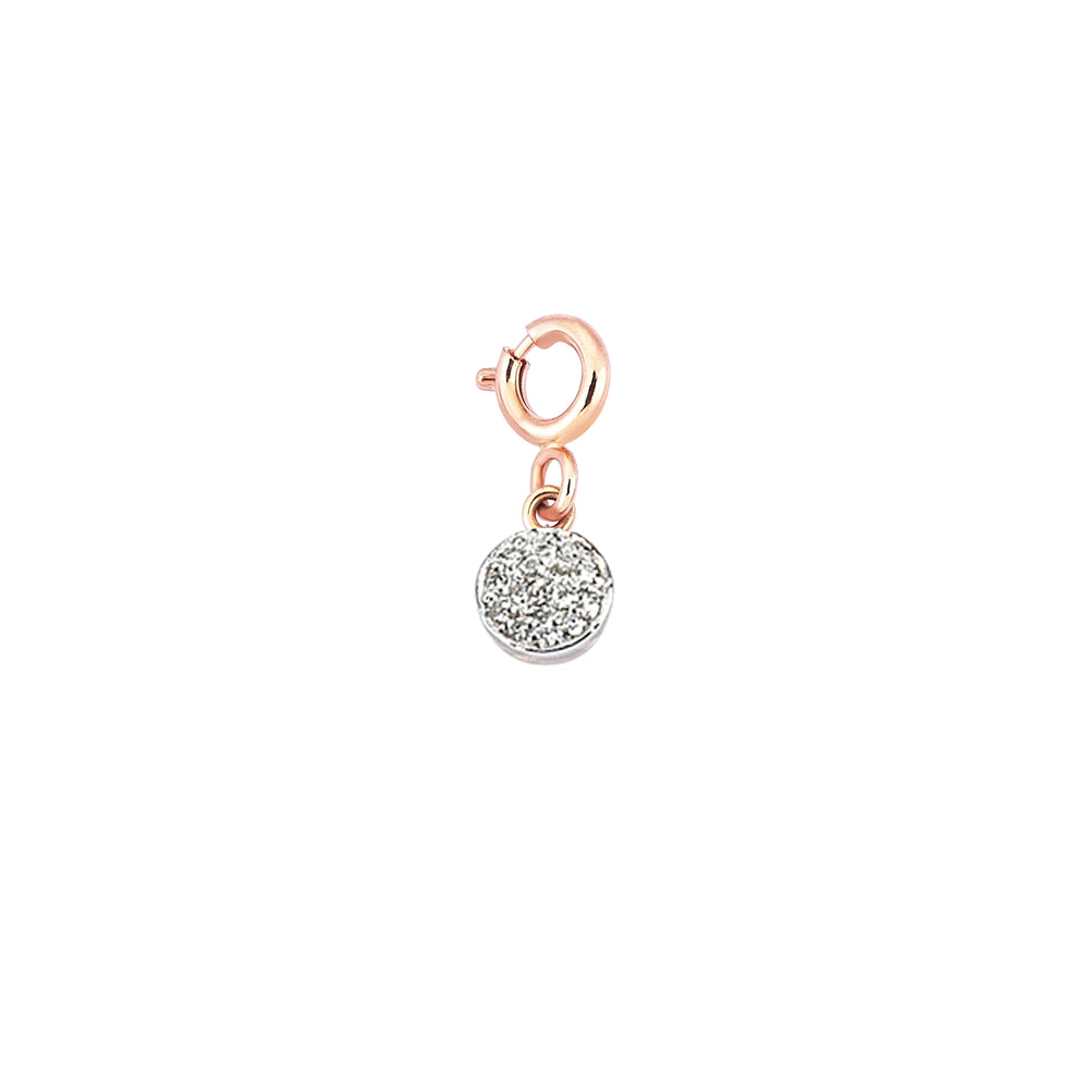 Bidik Circle Charm - White Diamond