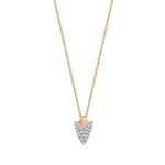 Pave Arrowhead Necklace - White Diamond