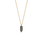Mini Pave Arrowhead Necklace - Champagne Diamond