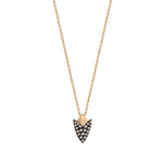Pave Arrowhead Necklace - Champagne Diamond