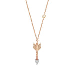 Arrow Solitaire Necklace - White Diamond