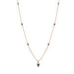 Mini Arrow Chain Necklace - Champagne Diamond