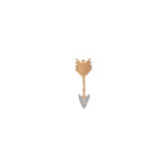 Large Arrow Stud (Single) - White Diamond