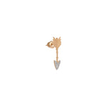 Large Arrow Stud (Single) - White Diamond