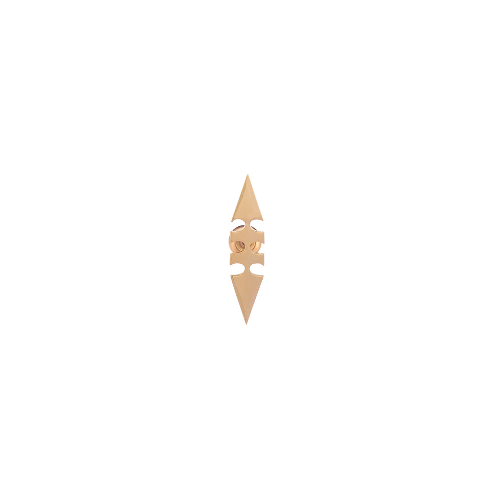 Double Sided Arrow Earring (Single) - Gold