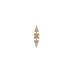 Double Sided Arrow Earring (Single) - White Diamond