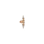 Double Sided Arrow Earring (Single) - White Diamond