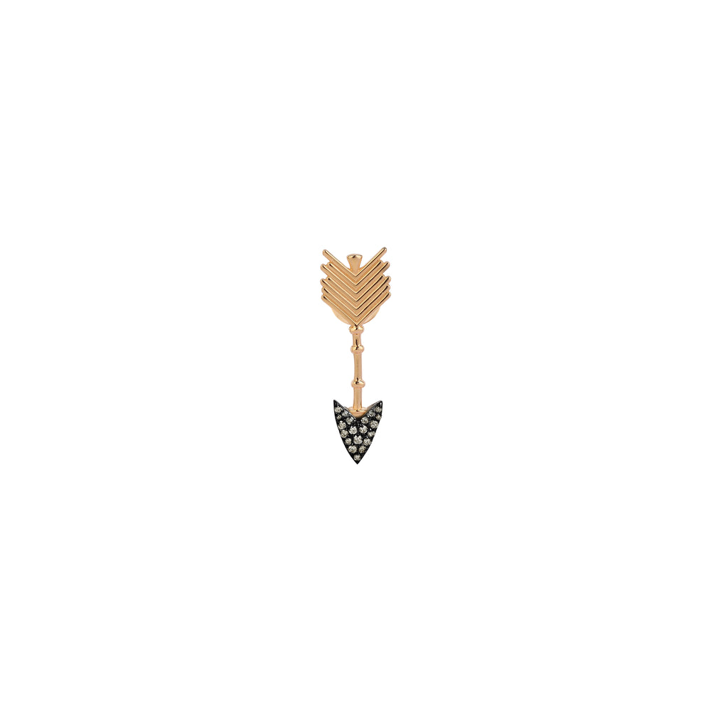 Large Arrow Stud (Single) - Champagne Diamond