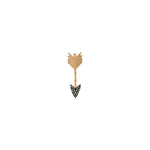 Large Arrow Stud (Single) - Champagne Diamond