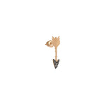 Large Arrow Stud (Single) - Champagne Diamond