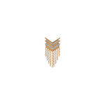 Chevron Fringe Earring (Single) - White Diamond