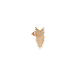 Chevron Fringe Earring (Single) - White Diamond