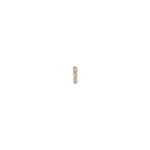 4 Square Diamond Mini Hoop (Single) - White Diamond