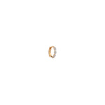 4 Square Diamond Mini Hoop (Single) - White Diamond