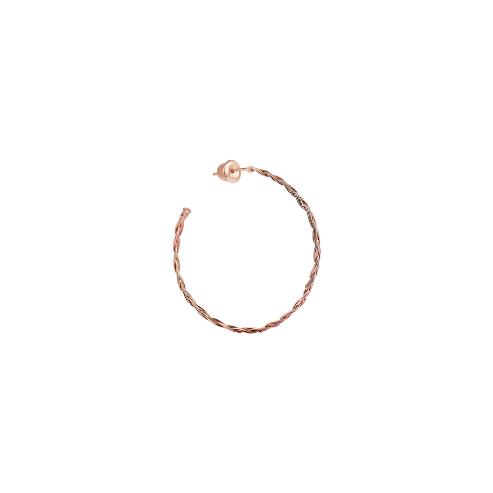 Large Thin Wire Knit Hoop (Single)