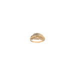 Thick Feather Pinky Ring - Gold