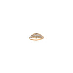 Thick Feather Pinky Ring - White Diamond