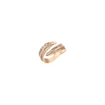 2 Row Feather Ring - Gold
