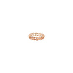 Thick Wire Knit Pinky Ring - Gold
