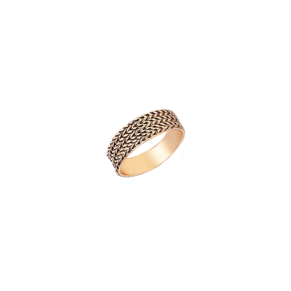 4 Rows Braided Ring - Gold