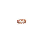 Thick Wire Knit Ring - White Diamond